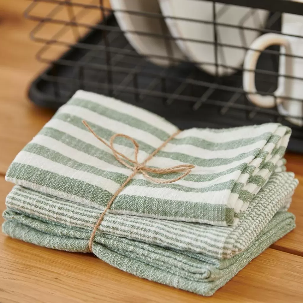 Juego de 3 Paños Multiusos CASA LAURENT - Verde Esmeralda - Textiles Premium para Cocina