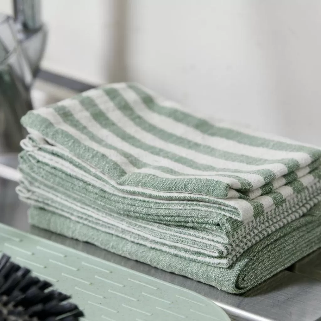 Juego de 3 Paños Multiusos CASA LAURENT - Verde Esmeralda - Textiles Premium para Cocina