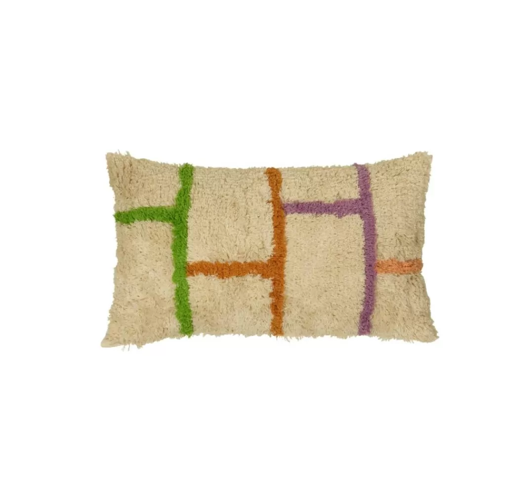 CASA LINIA · Cojín Decorativo Multicolor con Estampado Moderno para Sofá o Cama

（：