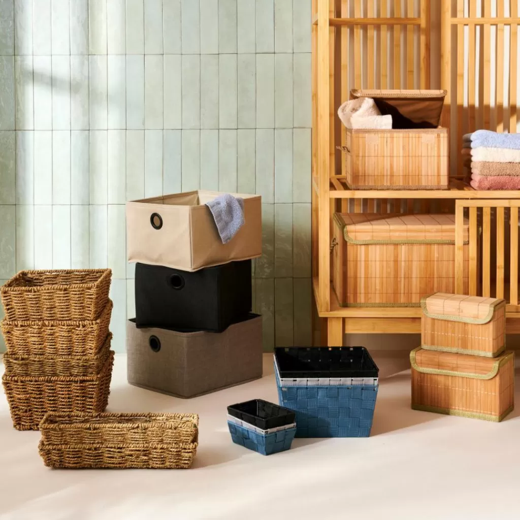 Cestas Organizadoras LINOLUX Beige - Multiusos para Cajones y Almacenamiento Doméstico