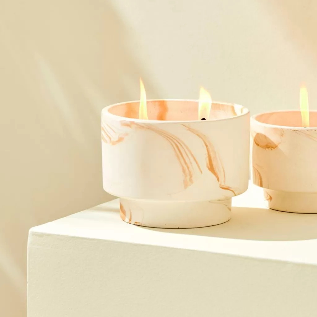 Velas Decorativas para Jardín y Terraza - Ambiente Acogedor con Luz Blanca y Naranja | CASA MARBLE