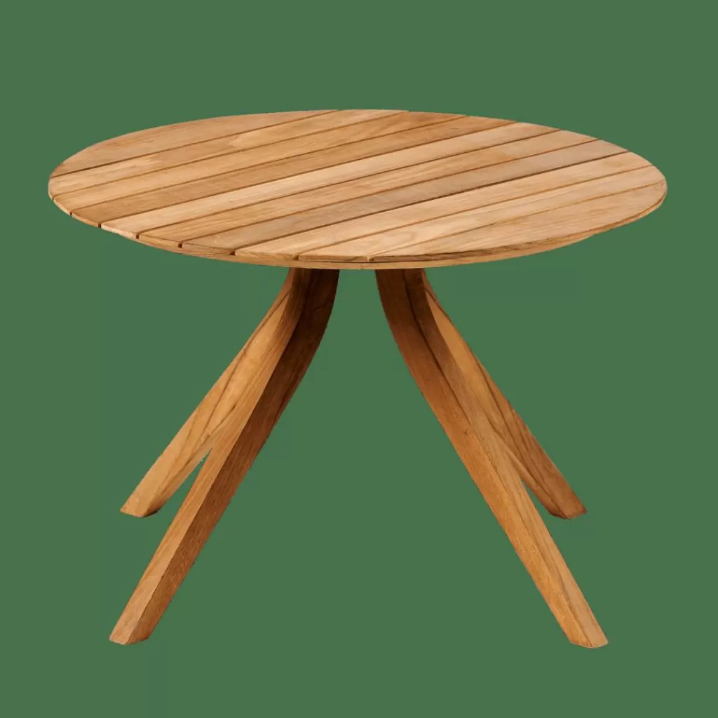 CASA MARROW - Juego de Mesa y Mesitas para Jardín con Estilo Natural | Diseño en Madera Maciza para Exteriores Acogedores