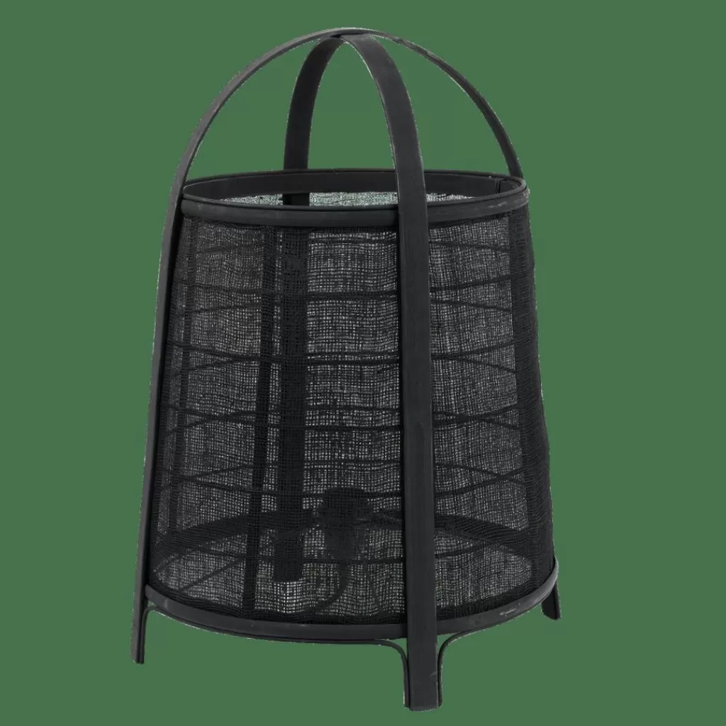 Casa Maya - Lámpara de Sobremesa Decorativa en Negro Ébano, Estilo Moderno para Salón o Dormitorio