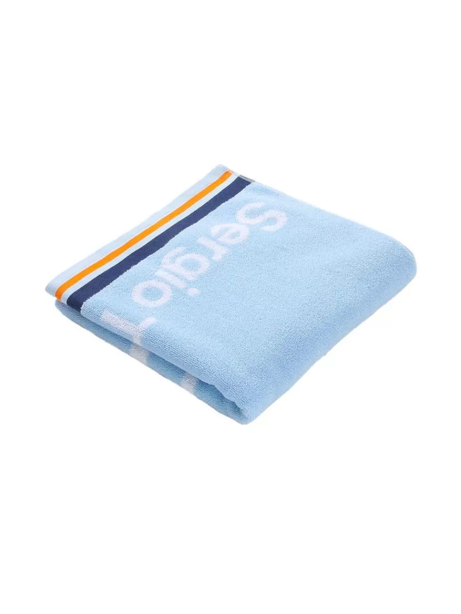 Toalla Grande Sergio Tacchini Mc Staff - Algodón Premium en Tonos Celestes