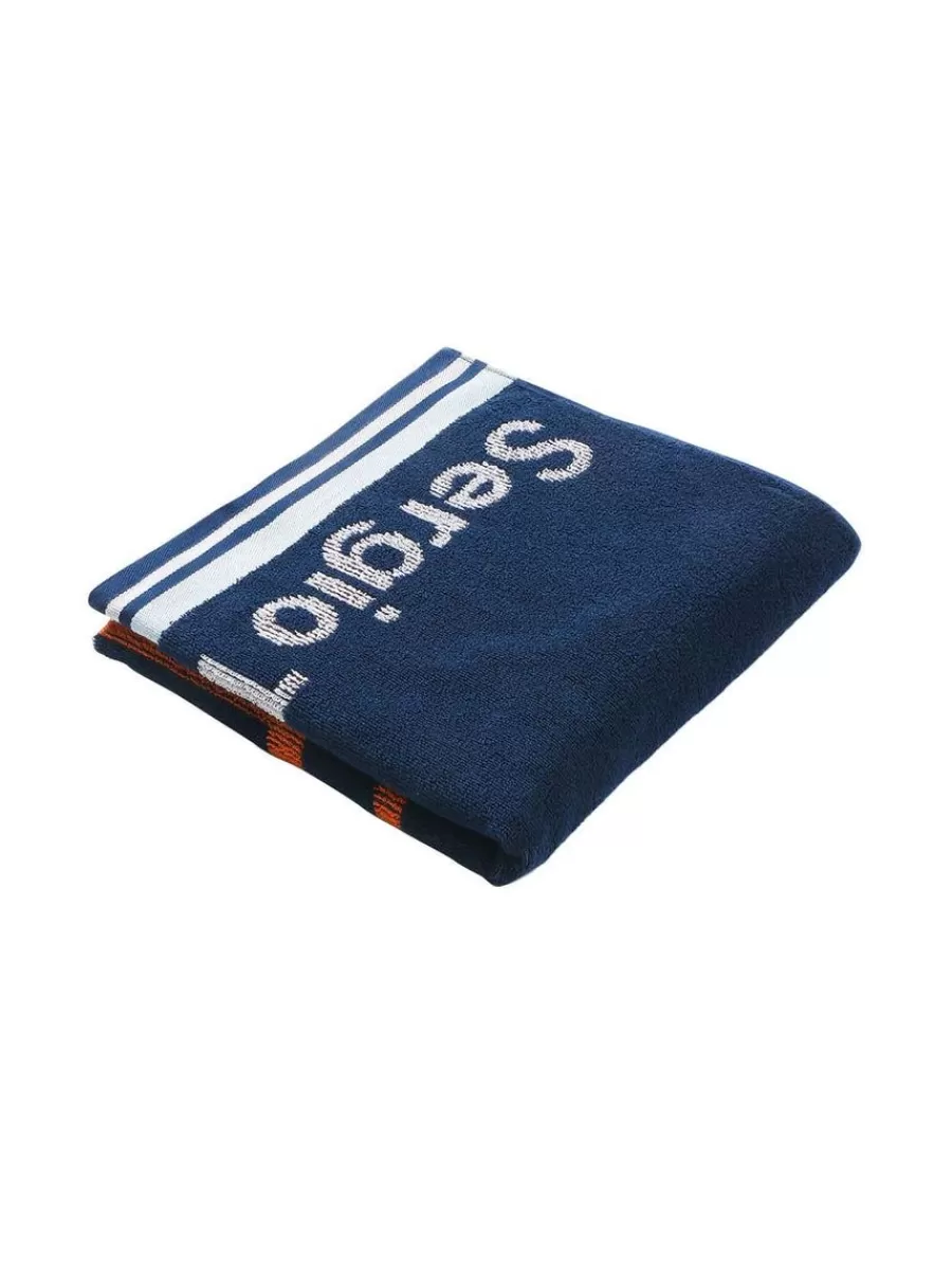 Toalla de Baño Tamaño Estándar Sergio Tacchini Mc Staff - Azul Marino en Algodón Premium Absorbente