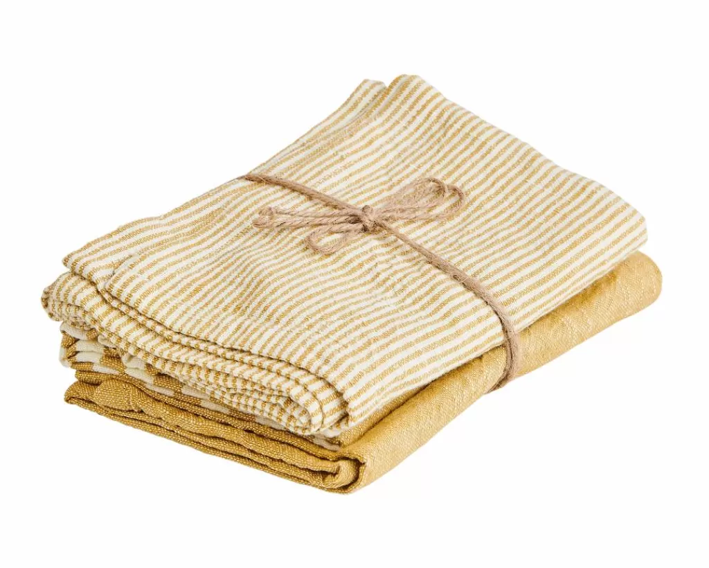 Juego de 3 Paños Multiusos Microfibra - Toallas de Cocina Absorbentes en Tono Caqui