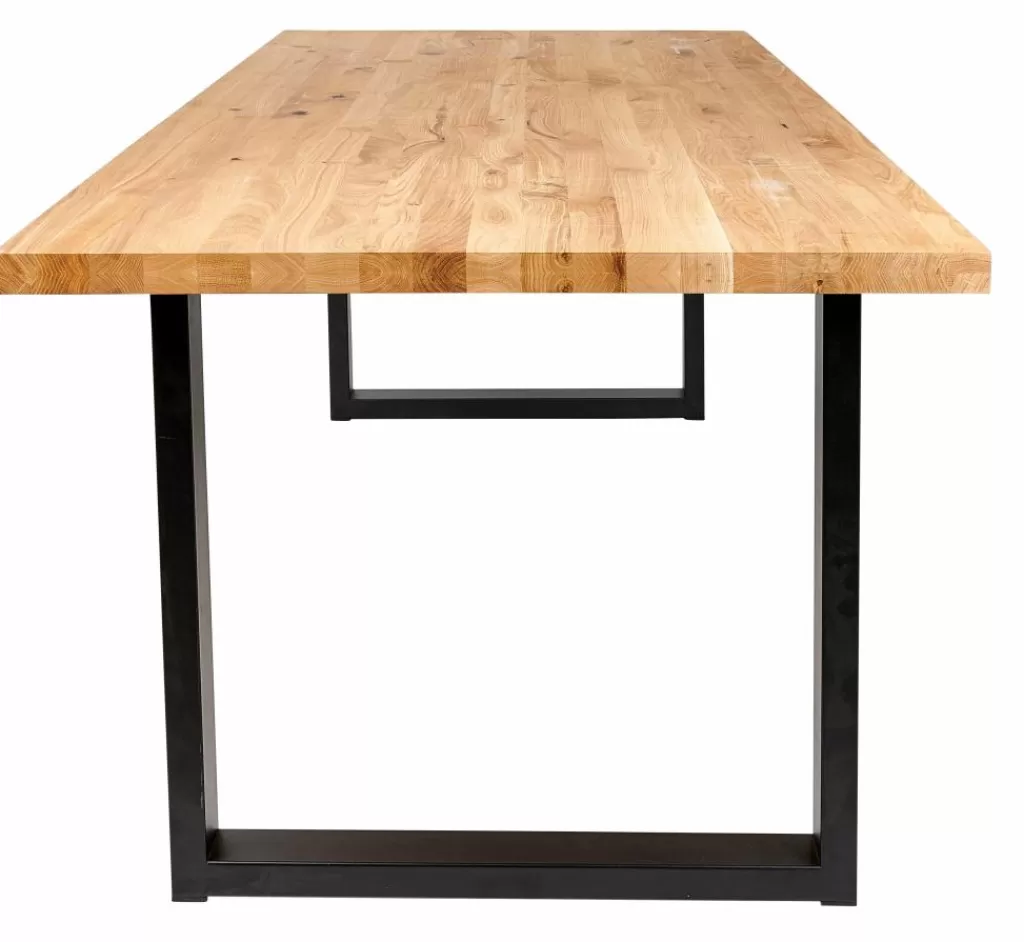 Mesa de Comedor Moderna NEW OAK con Patas Metálicas en U - Diseño Industrial y Estilo Contemporáneo