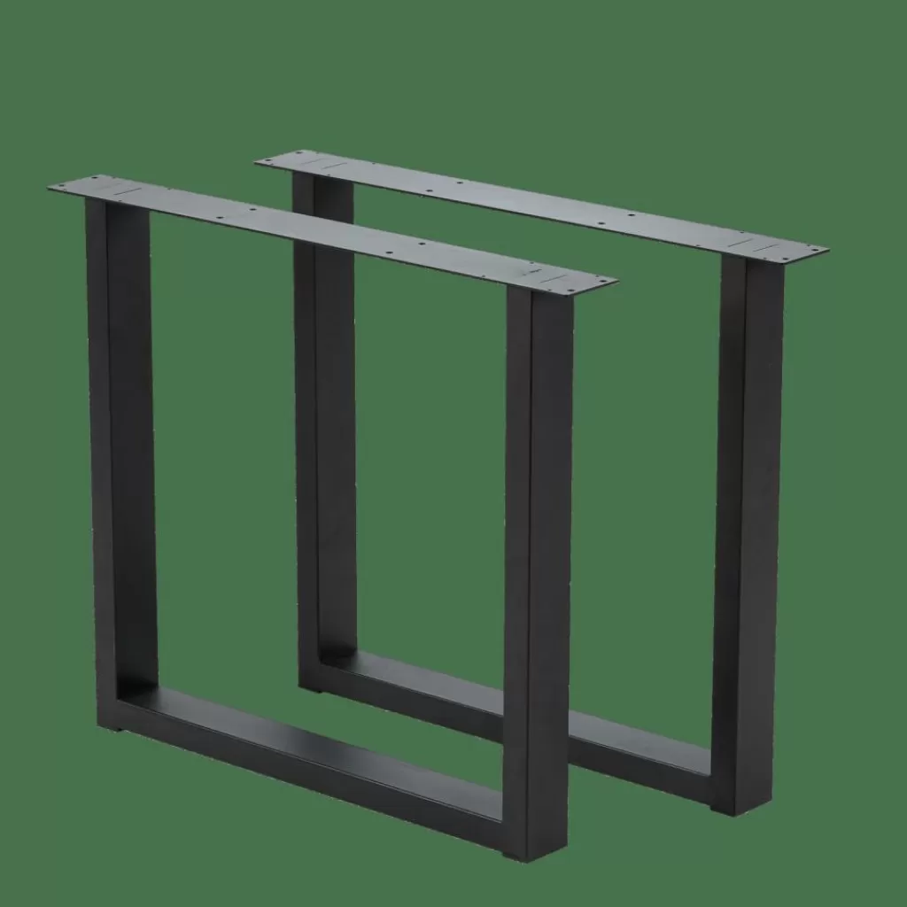 Mesa de Comedor New Oak CASA | Diseño Moderno con Patas en Metal en Forma de U - Estilo Contemporáneo