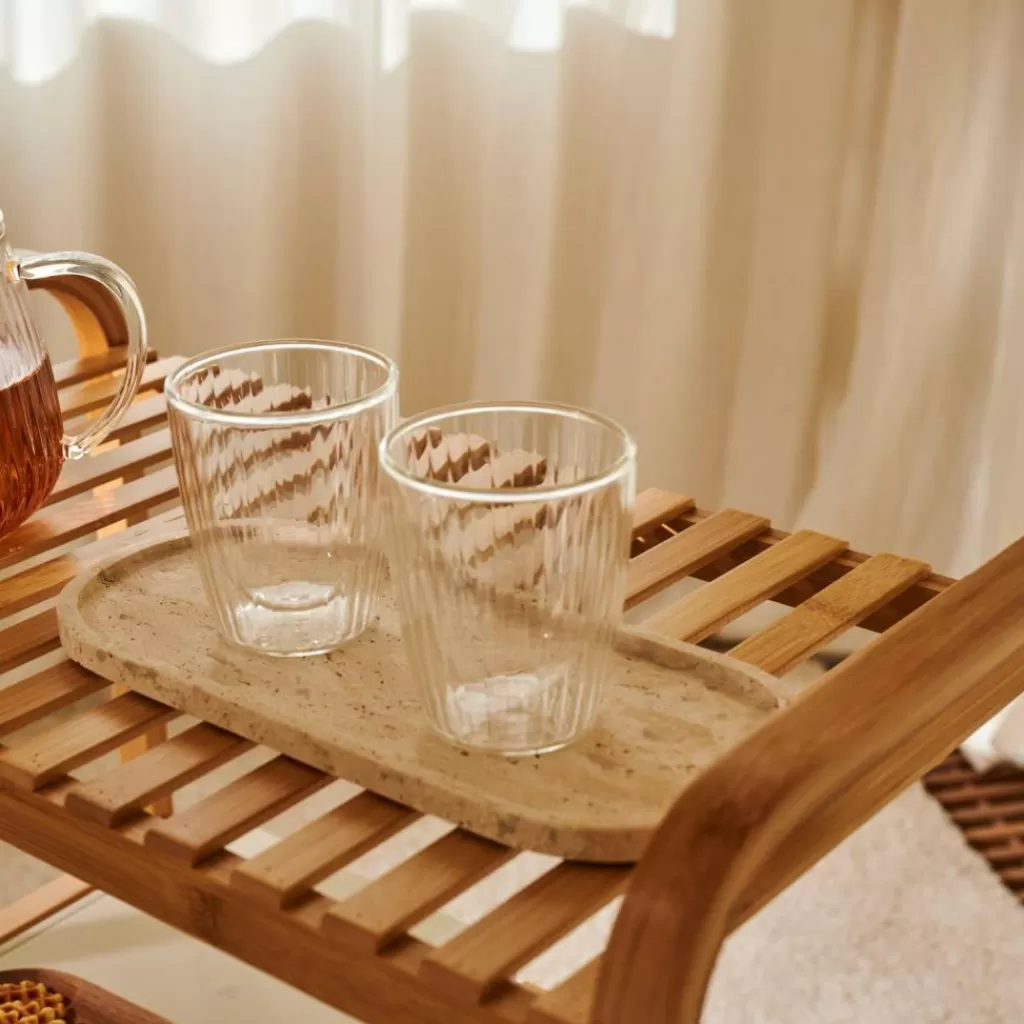 Juego de 2 Vasos Termoaislantes Casa Pausa - 25cl Transparentes, Ideales para Café Caliente, Té e Infusiones - Diseño Elegante de Doble Pared