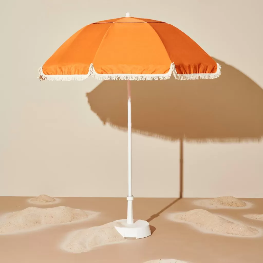 Base para Sombrilla con Losetas de Refuerzo - Soporte Estable en Color Negro Antideslizante