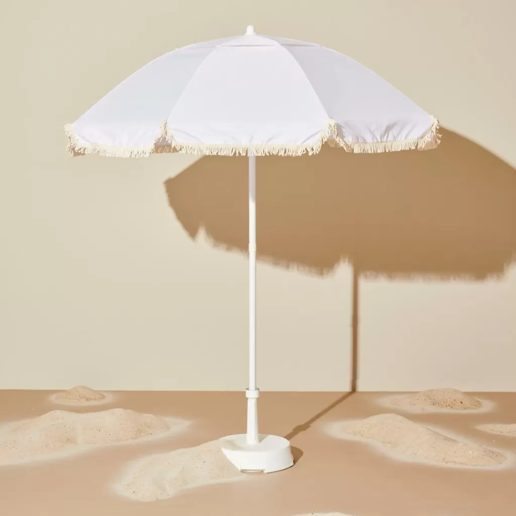 Base para Sombrilla con Losetas de Refuerzo - Soporte Estable en Color Negro Antideslizante