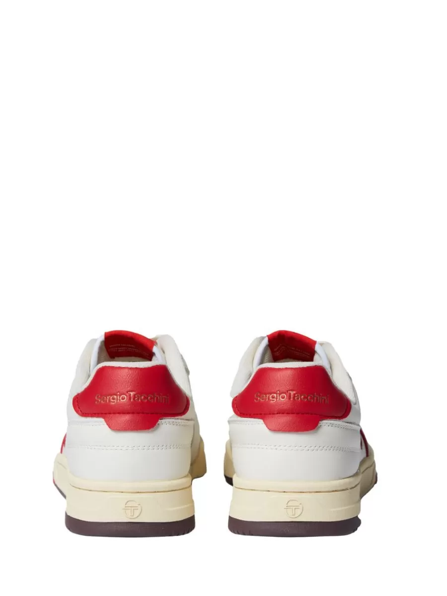 Sergio Tacchini Zapatillas Prime Shot Da - Blanco Vintage con detalles en Aceite de Almendra y Toques Adrenalina, Estilo Urbano Deportivo