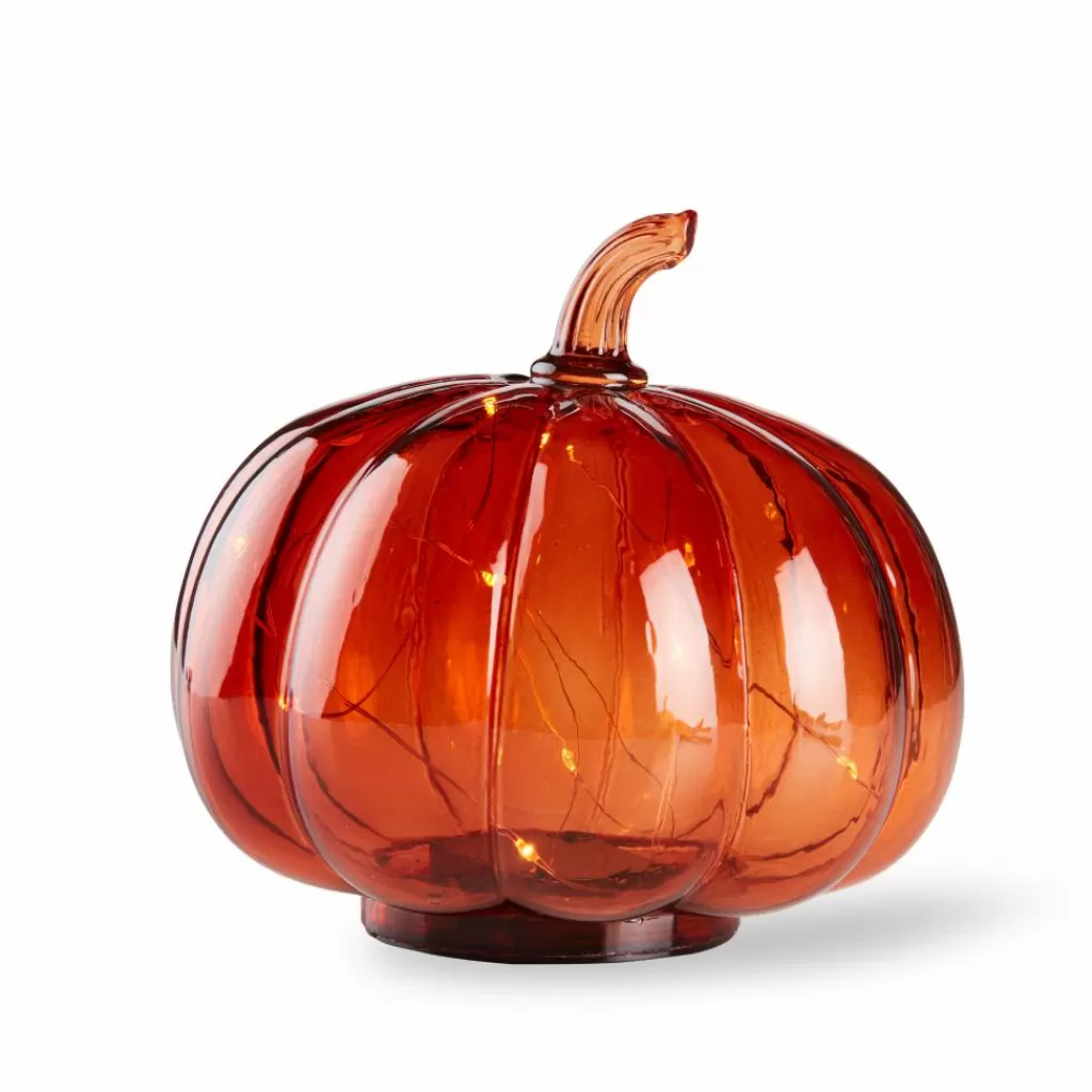 CASA PUMPKIN: Calabaza Candela en Tono Otoñal • Decoración Naranja Brillante para Halloween 

(：，