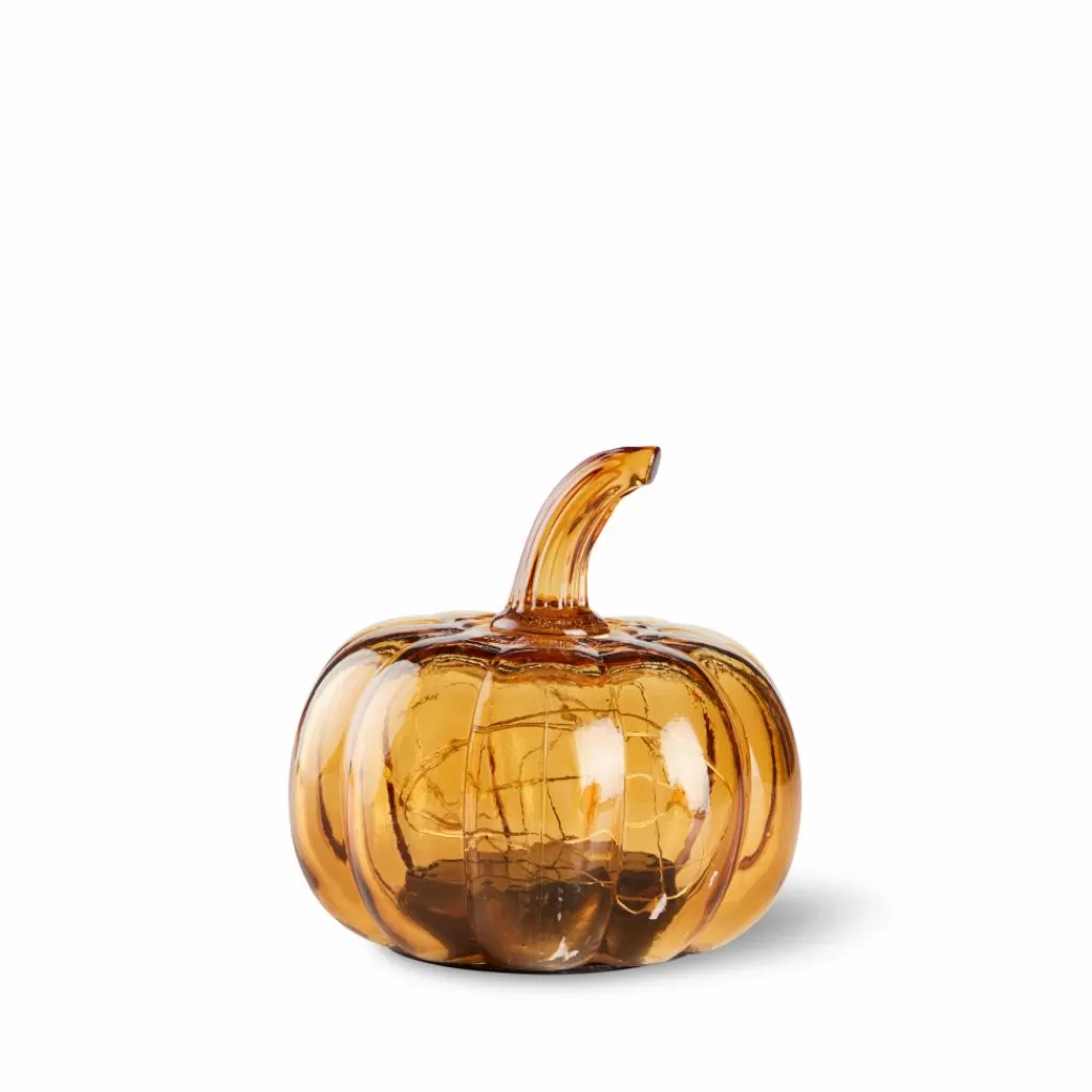 CASA PUMPKIN: Calabaza Candela en Tono Otoñal • Decoración Naranja Brillante para Halloween 

(：，