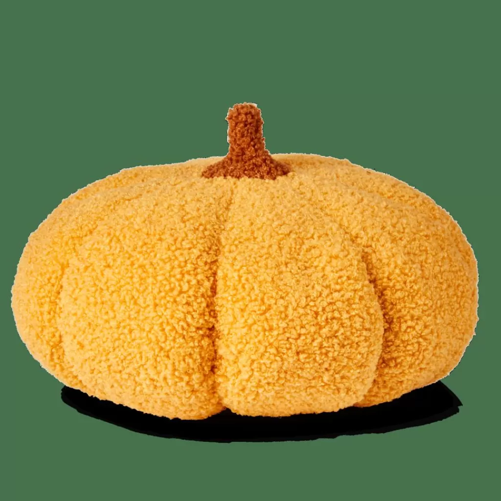 Almohada Decorativa Calabaza Dorada para Halloween – Detalles de Otoño y Hogar Acogedor
