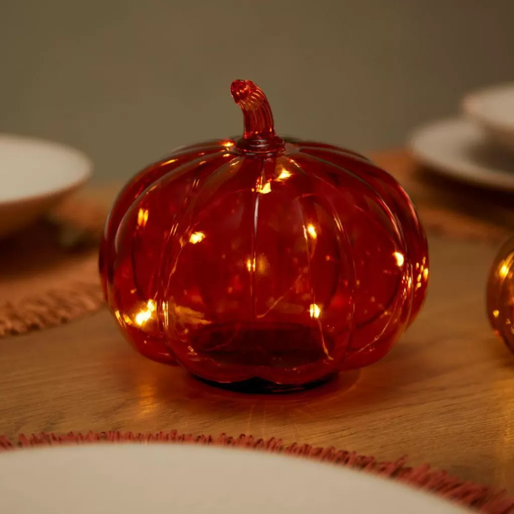 Lámpara Calabaza Iluminada - Decoración Naranja para Halloween y Otoño ✨ Calabaza Mágica con Luz Ambiental | Ideal para Crear un Ambiente Acogedor con Detalles Festivos
