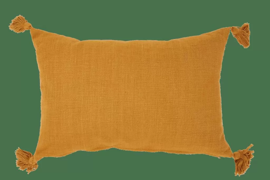 CASA RAVI Cojín Decorativo en Tono Marrón – Almohadón Tapizado para Sofá