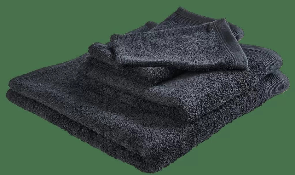 Toalla de Baño Reciclada Gris Antracita - Juego Ecológico CASA 

（，