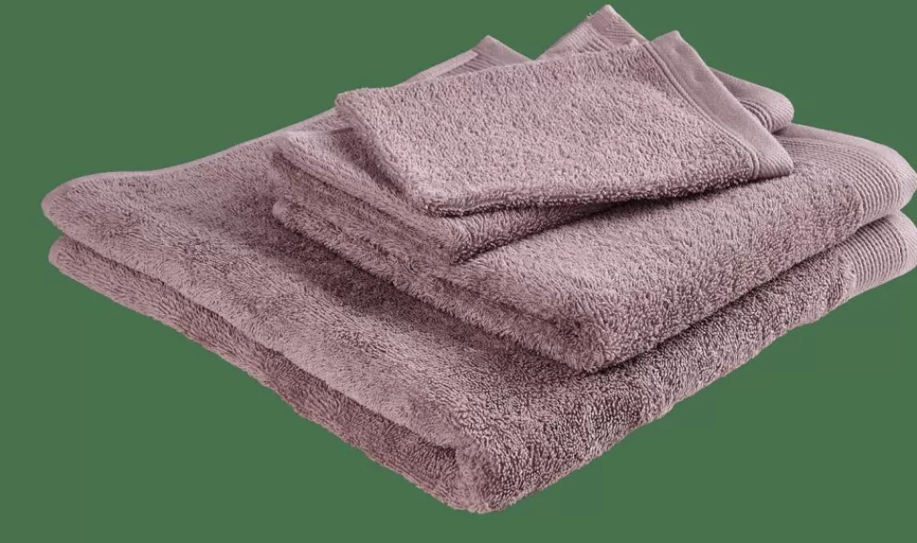 Toalla Ecológica CASA RECYCLE - Suave Algodón Reciclado en Tono Violeta, Pack 2 Unidades