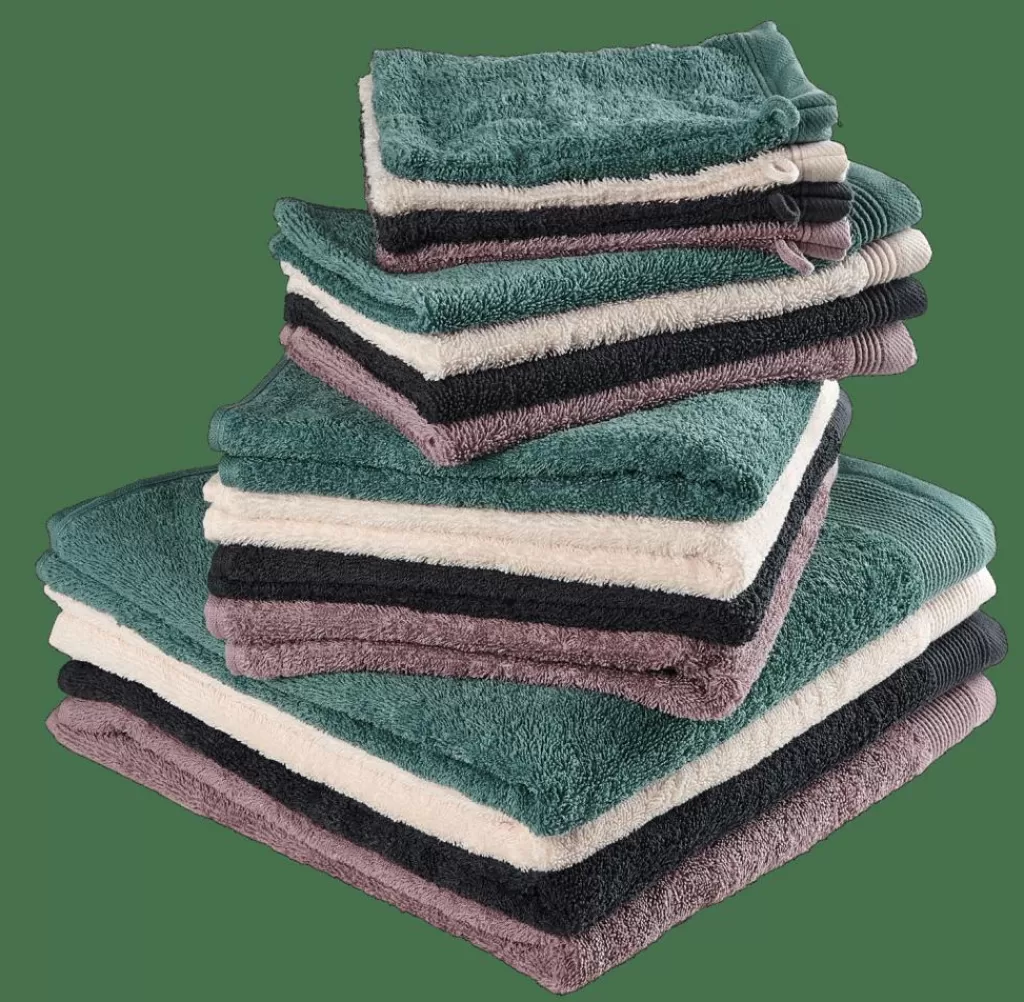 Toalla Ecológica CASA RECYCLE - Suave Algodón Reciclado en Tono Violeta, Pack 2 Unidades