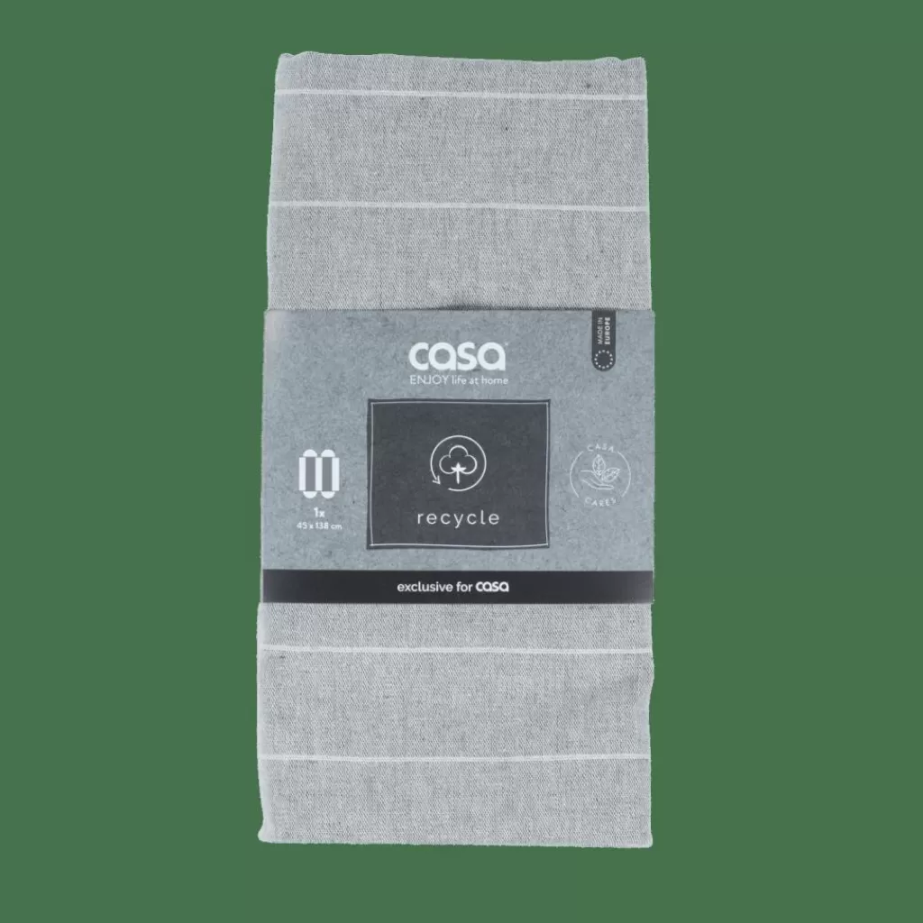 Manteles Ecológicos CASA - Diseño Runner en Gris Casual para Comedor