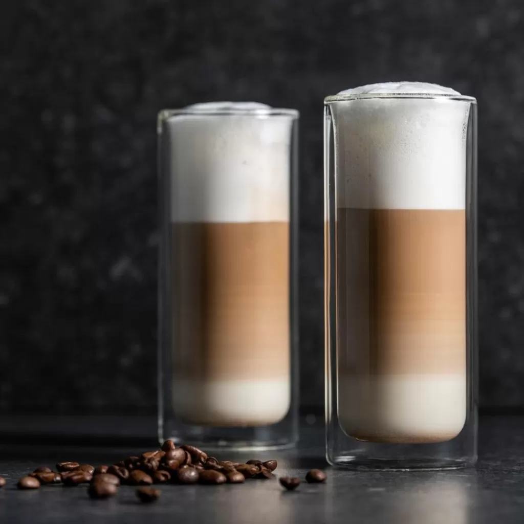 CASA RELAX - Juego de 2 Vasos Termicos de Doble Pared, 30 cl - Ideales para Café y Té, Transparentes y Elegantes