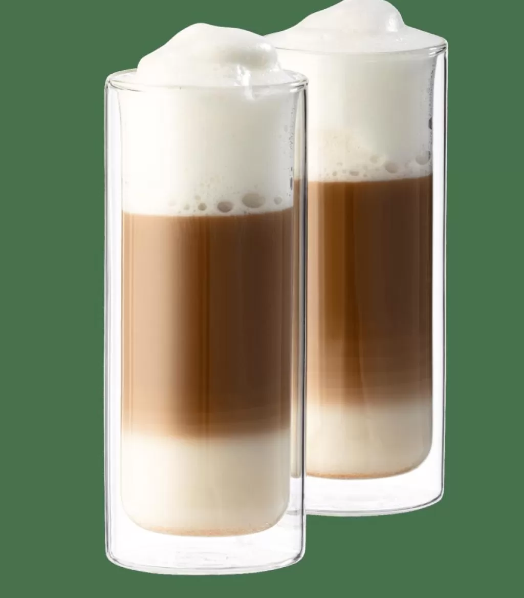 CASA RELAX - Juego de 2 Vasos Termicos de Doble Pared, 30 cl - Ideales para Café y Té, Transparentes y Elegantes
