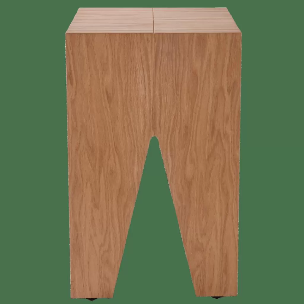 Mesita de Centro Natural con Estilo Moderno - Mesas Auxiliares y Taburetes de Madera Maciza | Diseño Rústico Versátil