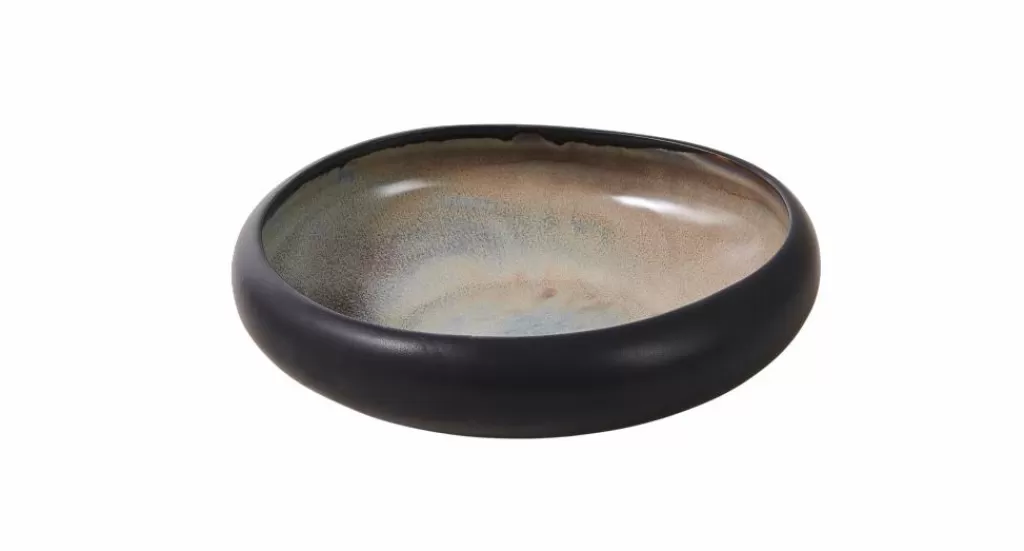 Platos de Pizarra Modernos CASA SLATE - Juego de Vajilla en Negro Intenso