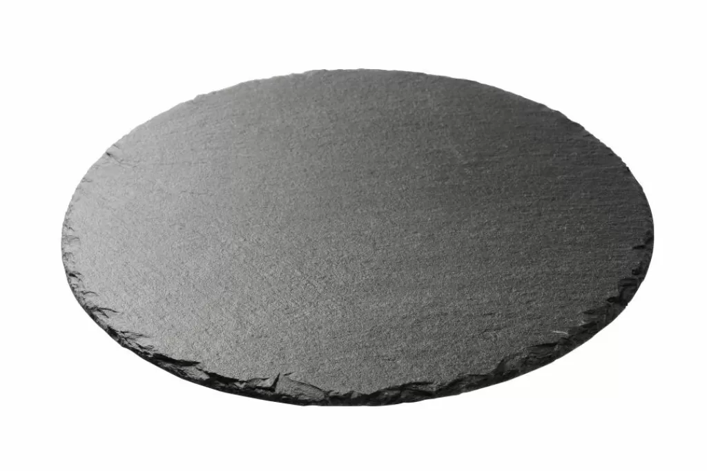 Platos de Pizarra Modernos CASA SLATE - Juego de Vajilla en Negro Intenso