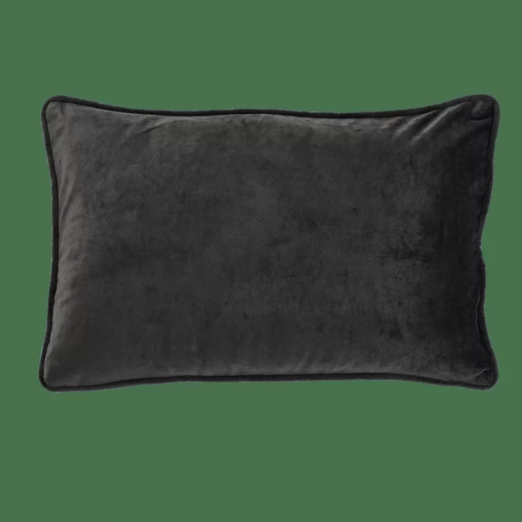 Funda para Cojín Gris Antracita - Cobertor Acolchado en Algodón Suave - Estilo Moderno para Sala o Dormitorio - Tamaño Estándar con Cierre Oculto - Descanso Premium