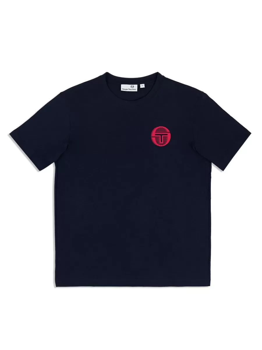 Camiseta Tenda Sergio Tacchini - Azul Marino Clásica para Estilo Diario