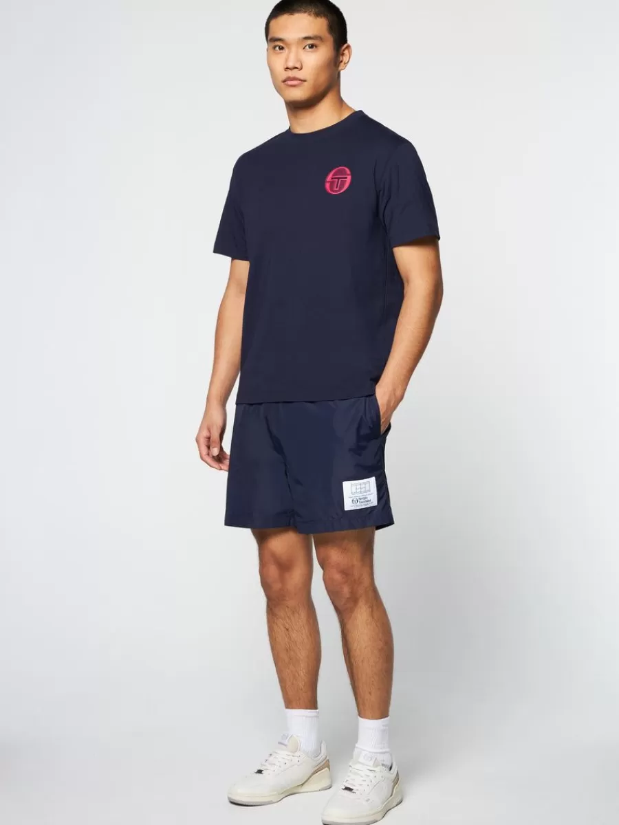 Camiseta Tenda Sergio Tacchini - Azul Marino Clásica para Estilo Diario
