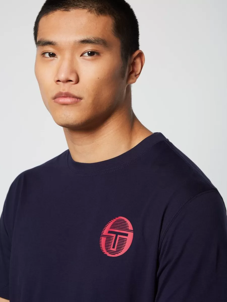 Camiseta Tenda Sergio Tacchini - Azul Marino Clásica para Estilo Diario