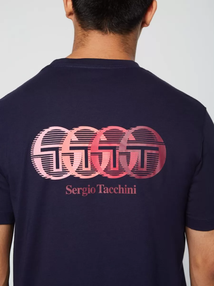 Camiseta Tenda Sergio Tacchini - Azul Marino Clásica para Estilo Diario