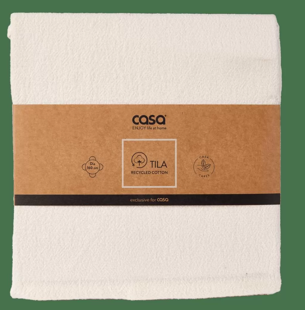 Mantel Clásico Blanco Antiguo CASA TILA - Elegancia Atemporal en Textiles Hogareños