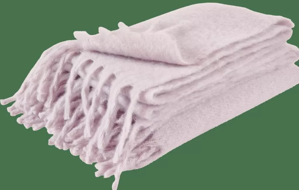 Manta de Sofá CASA TORINA en Cuadros Violeta - Tejido Suave