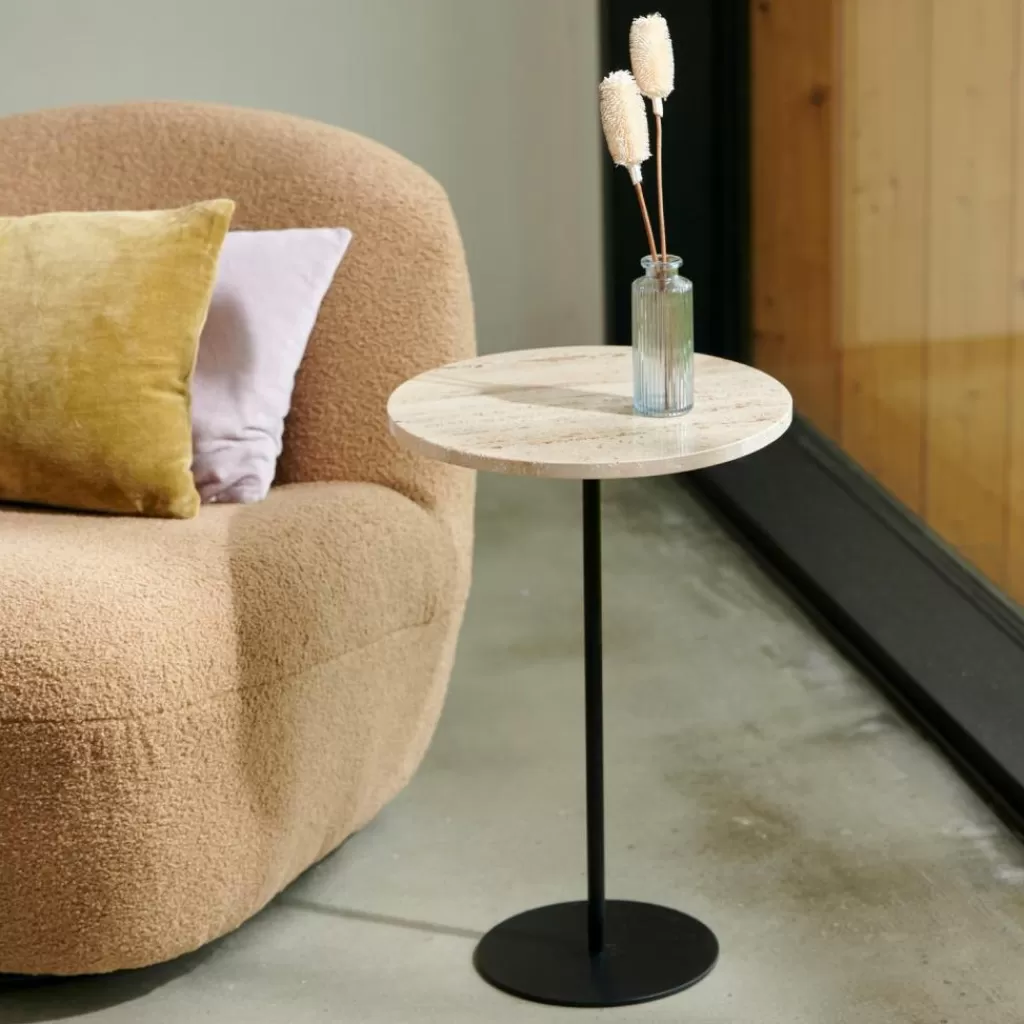 Mesita de Centro Beige Trevor by Casa - Mesa Auxiliar Minimalista en Madera Natural