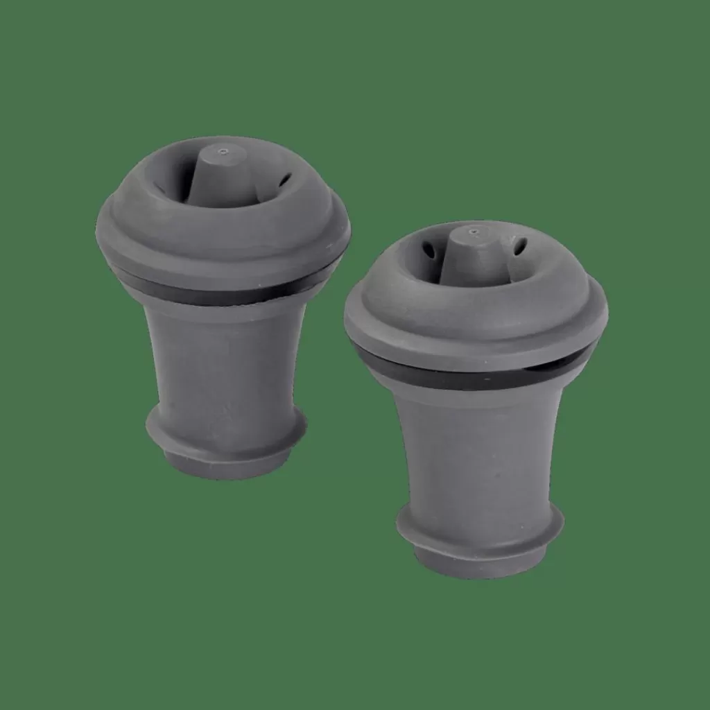 Casa Vacuvin: Tapones para Vino Premium - Juego de 2 en Gris Elegante | Accesorios Esenciales para Amantes del Vino