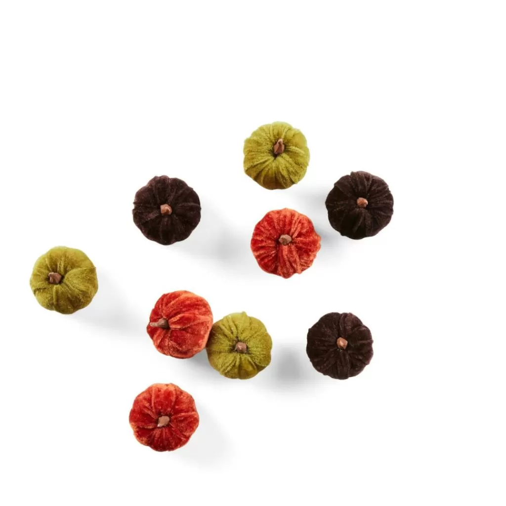 ¡Prepárate para Halloween! Calabazas Decorativas Multicolor con Flores Artificiales - Conjunto Festivo CASA VELVET 9 | Detalles Mágicos para Tu Hogar