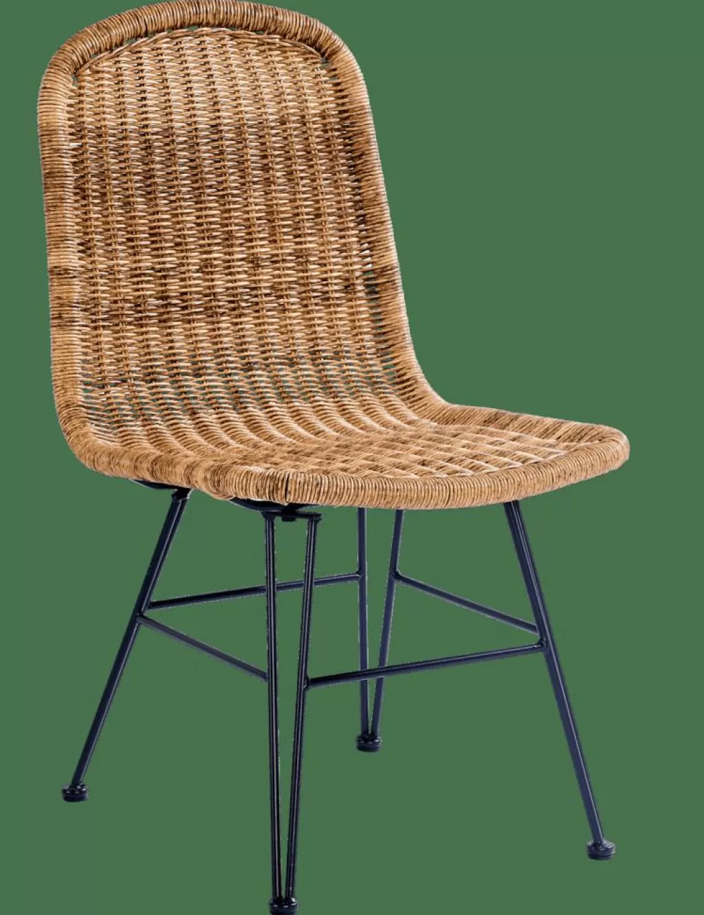 Silla de Comedor CASA VIENNA - Elegancia Natural en Negro | Diseño Resistente para Interior y Exterior